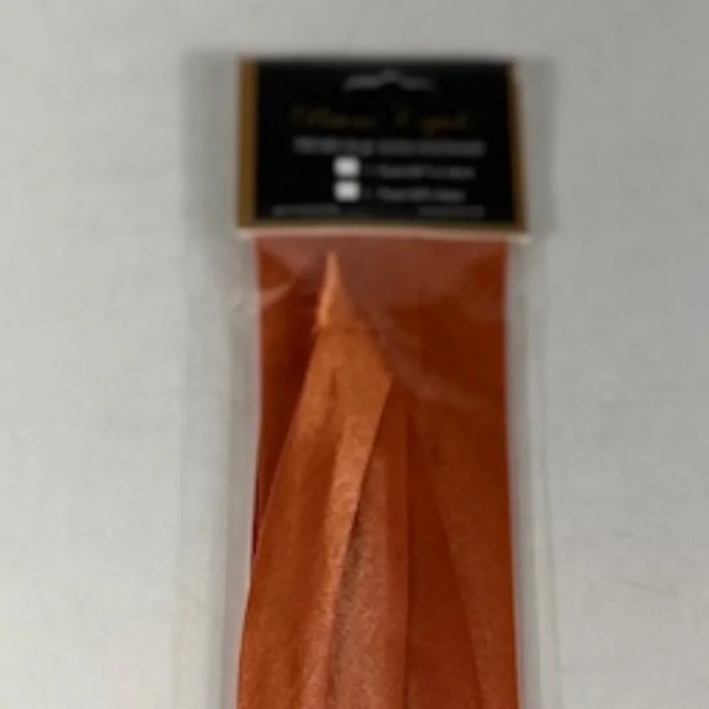 Bruno Capelo Men's Copper/Rust 3 Pleat Hat Band Premium 2 End Hooks 100% Satin